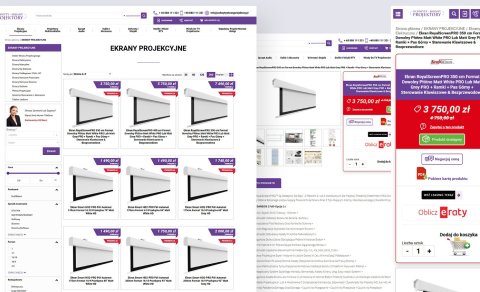 Sklep internetowy zbudowany dla Uchwyty Projektory